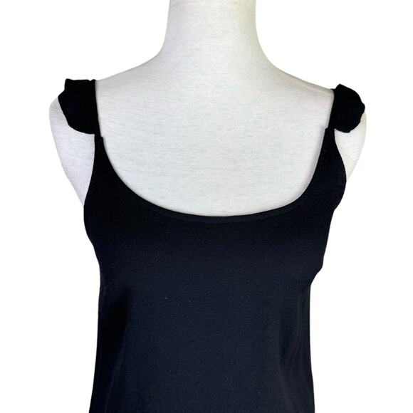 Just Female Life Top Black Ruffle Strappy Girly Flirty Lightweight Tank Top - Picture 4 of 12